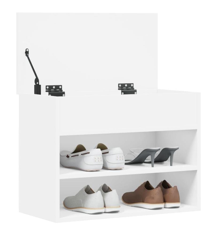 Schuhbank Weiss 60x30x45 cm Holzwerkstoff
