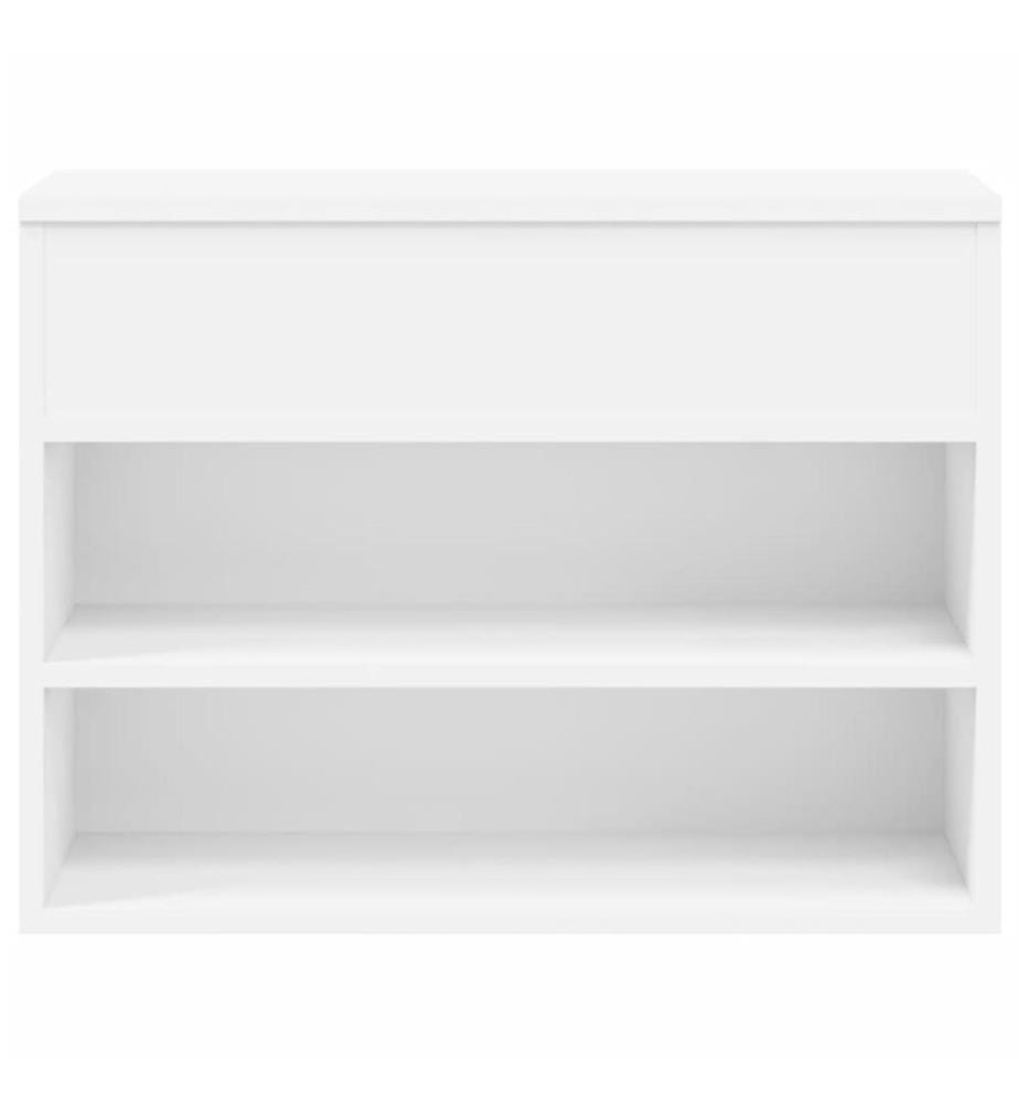 Schuhbank Weiss 60x30x45 cm Holzwerkstoff