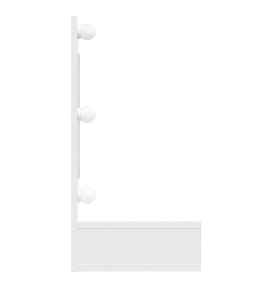 Spiegelschrank mit LED Weiss 90x31,5x62 cm