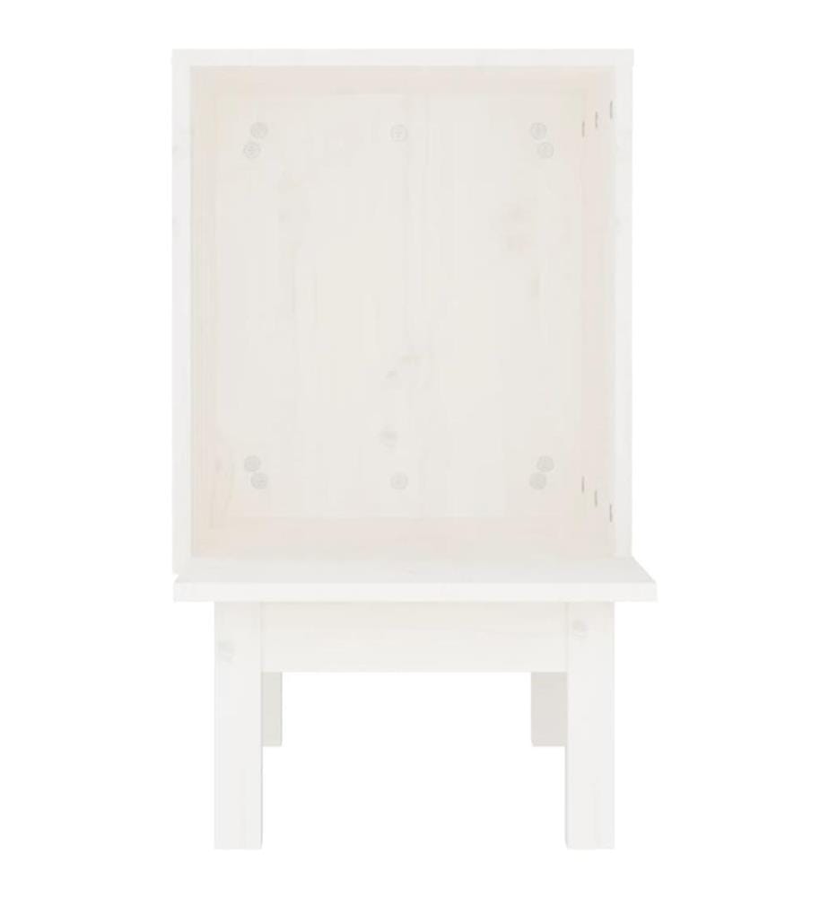 Katzenhaus Weiss 60x36x60 cm Massivholz Kiefer