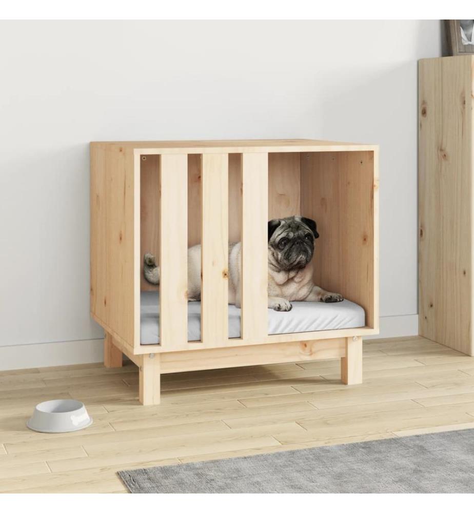 Hundehütte 60x45x57 cm Massivholz Kiefer