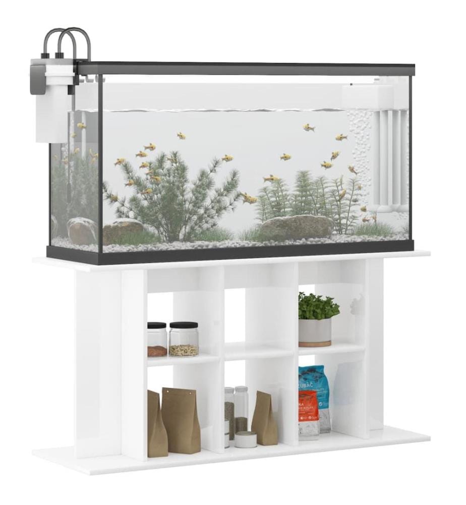 Aquariumständer Hochglanz-Weiss 120x40x60 cm Holzwerkstoff