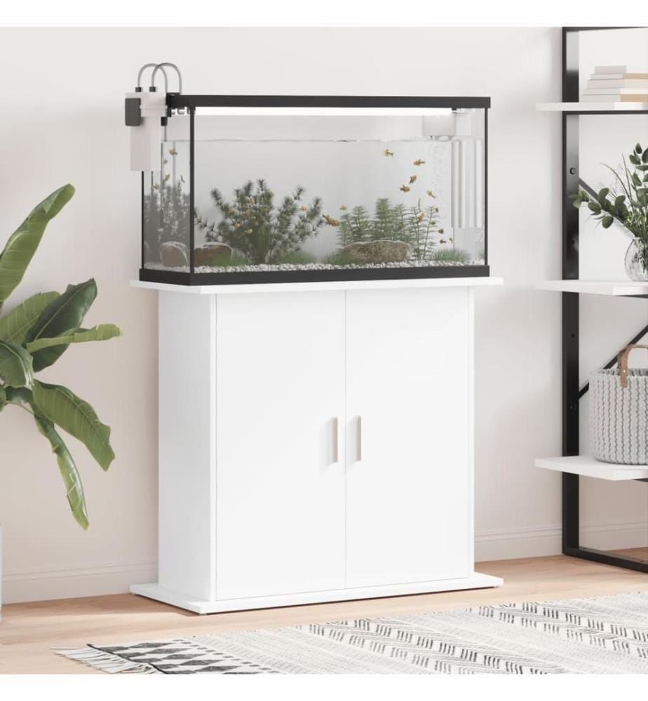 Aquariumständer Weiss 81x36x73 cm Holzwerkstoff