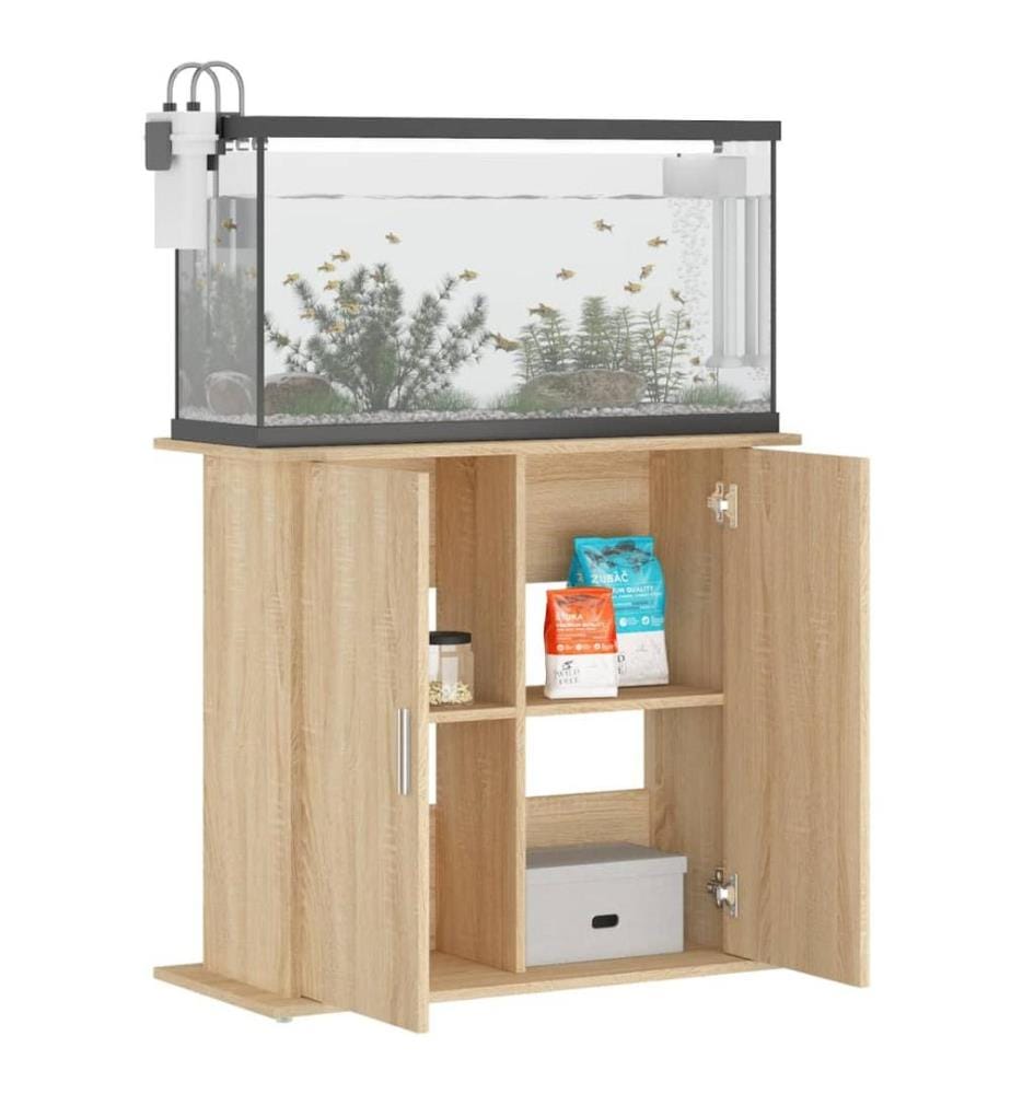 Aquariumständer Sonoma-Eiche 81x36x73 cm Holzwerkstoff