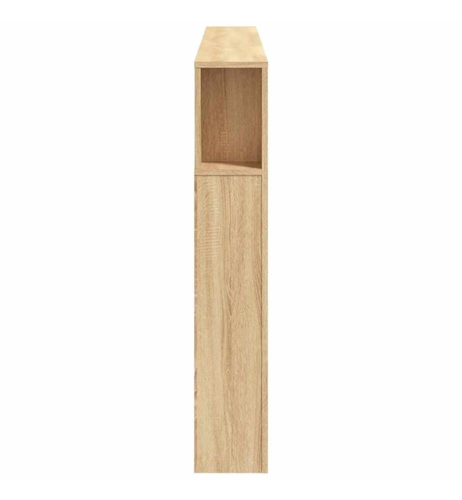 Tête de lit à LED chêne sonoma 200x18,5x103,5cm bois ingénierie