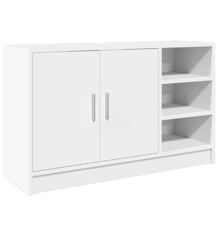 Waschbeckenunterschrank Weiss 90x29x55 cm Holzwerkstoff