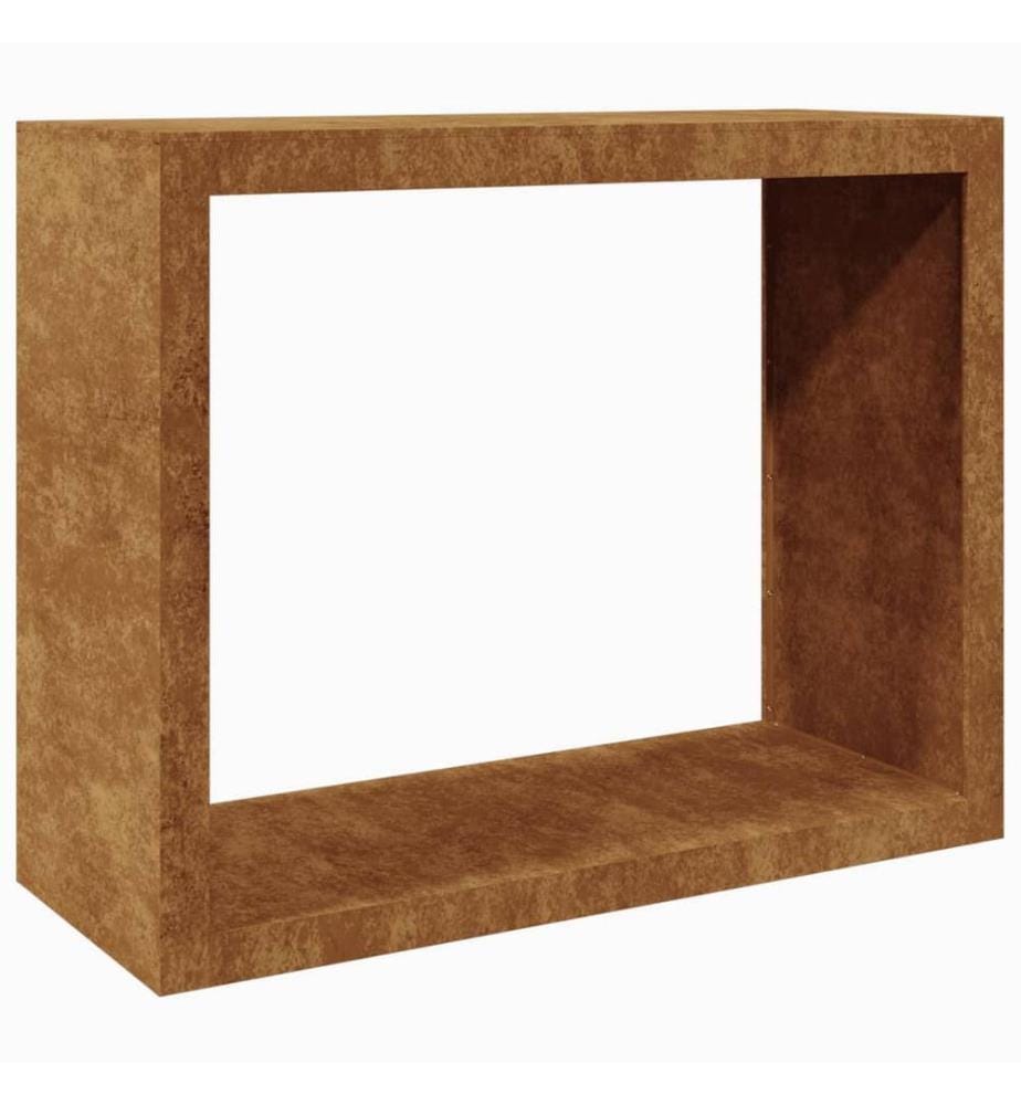Étagère à bois 100x40x80 cm acier résistant aux intempéries