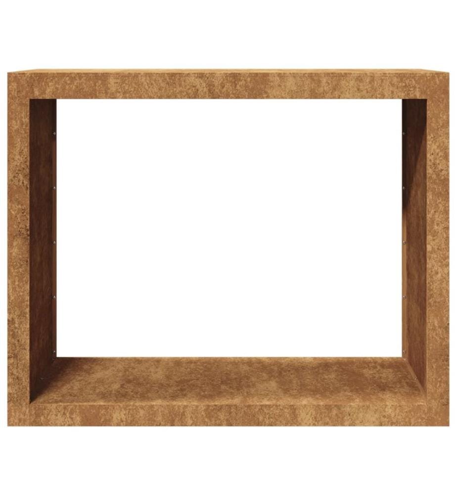 Étagère à bois 100x40x80 cm acier résistant aux intempéries