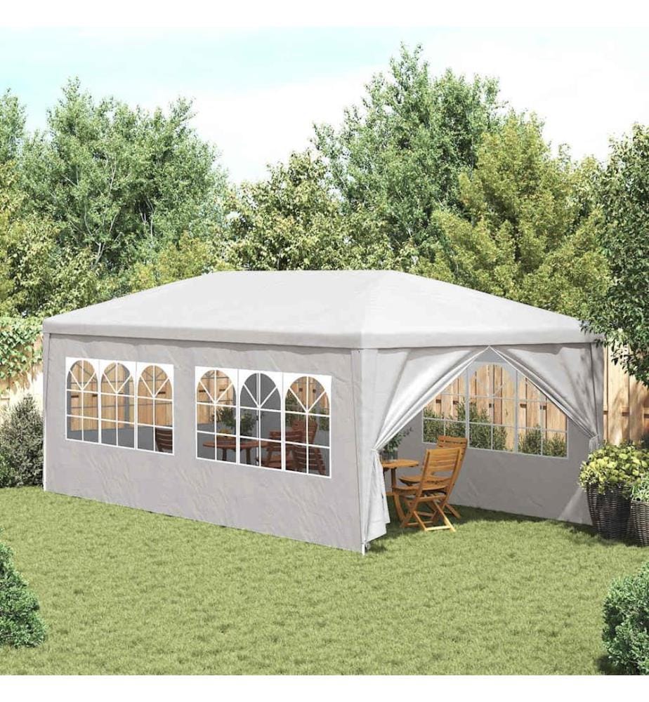 Tente de réception 3 x 6 m Blanc
