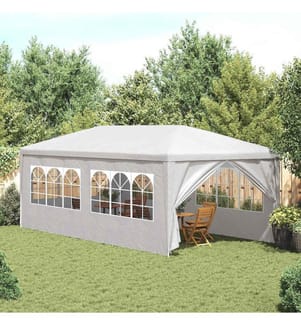 Tente de réception 3 x 6 m Blanc