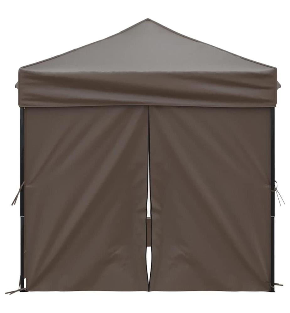 Tente de réception pliable avec parois Taupe 2x2 m
