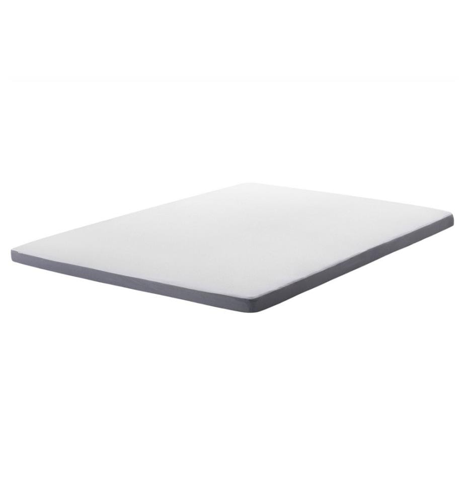 Surmatelas à mémoire de forme Blanc et Gris Rectangulaire 160 x 200 cm