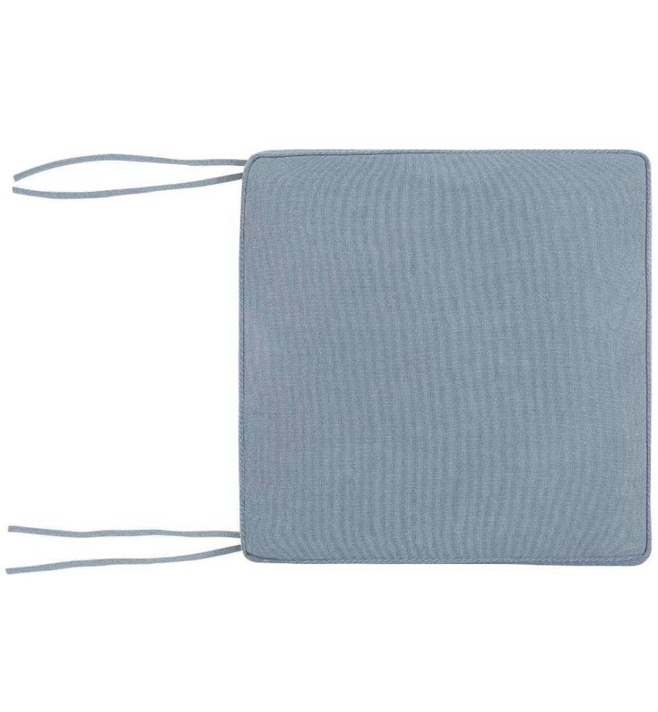 Sitzkissen Set für Stuhl Blau Polsterbezug 8 Stück Garten Gartenmöbel Gartenstuhl