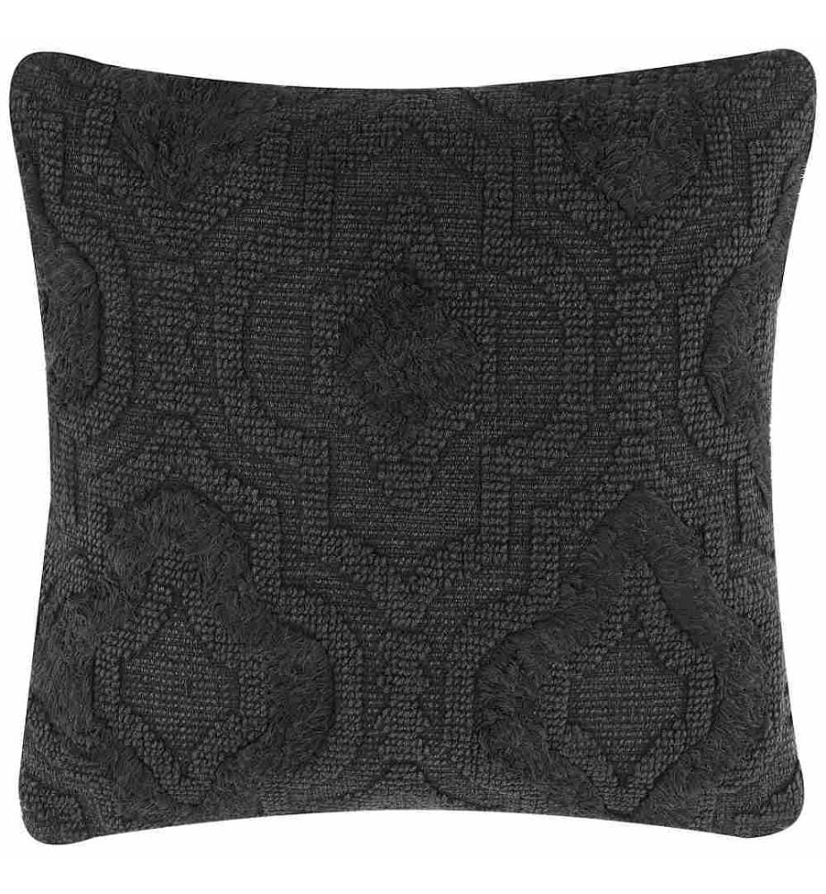 Dekokissen Dunkelgrau Baumwolle 45 x 45 cm Wohnzimmer Salon Schlafzimmer