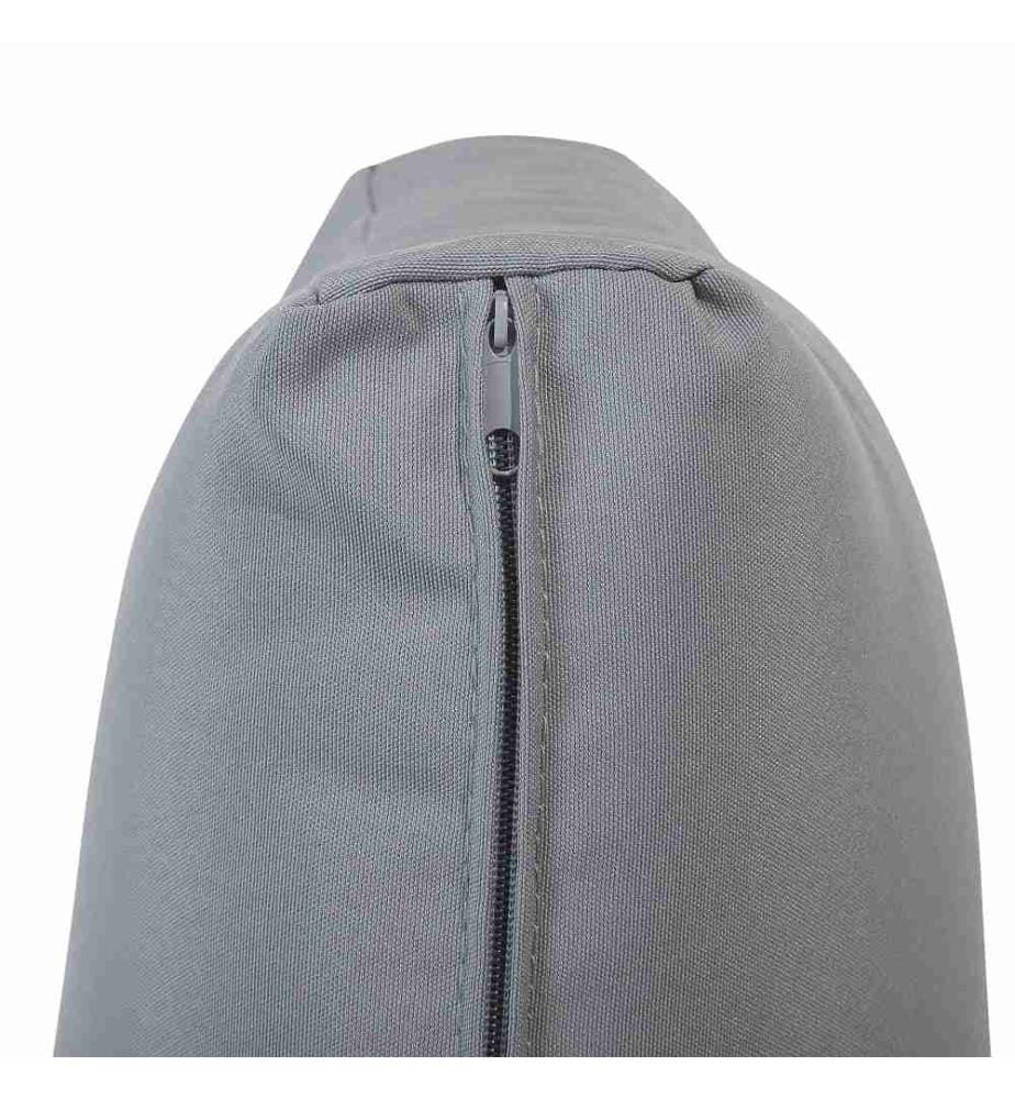 Kissenbezüge Set für XXL Gartenmöbel Set Grau Polyester Waschbar Outdoor