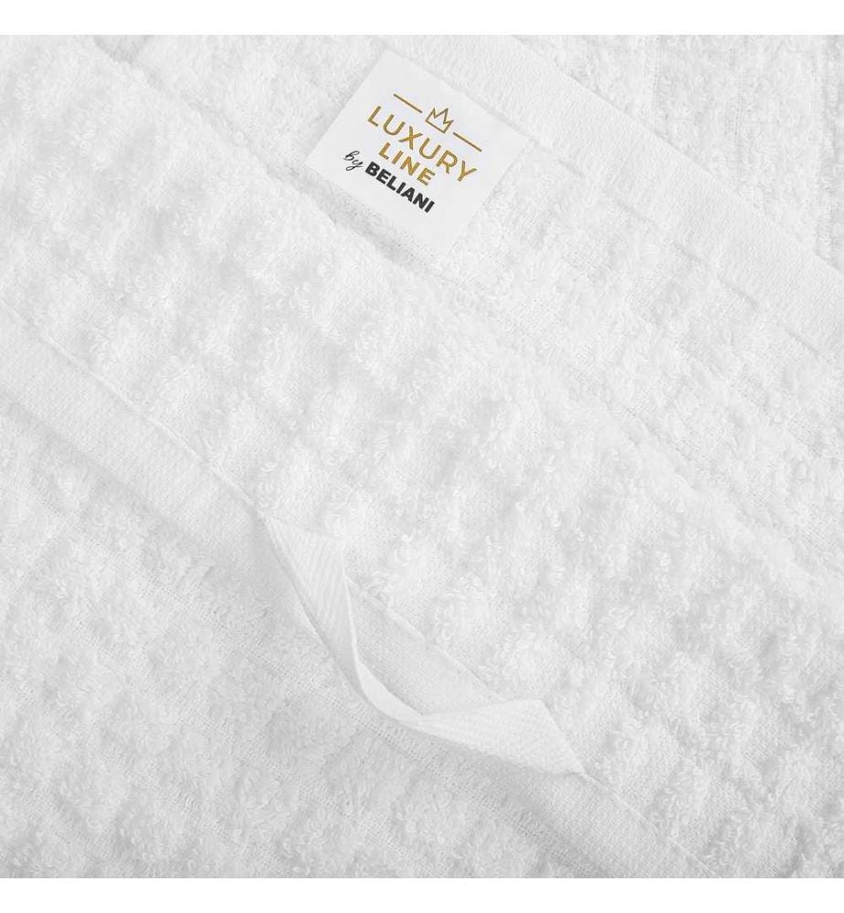 Ensemble Linge de Bain 4 Pièces Serviette d'Invité Essuie-main et Draps de Bain en Coton Blanc à Séchage Rapide Moelleux et Absobant