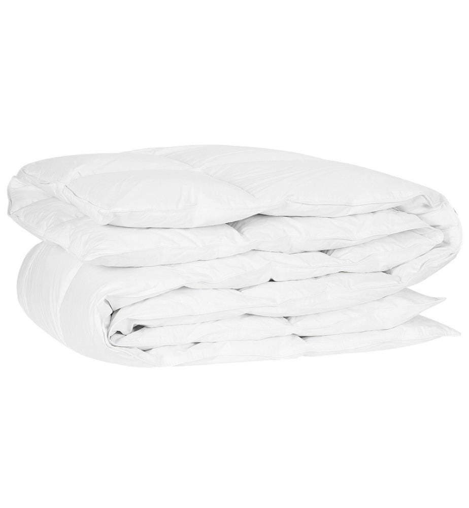 Bettdecke Weiss Japara Baumwolle Entendaunen 155 x 220 cm Extra Warm geräuscharm luftdurchlässig leicht Winter Schlafzimmer