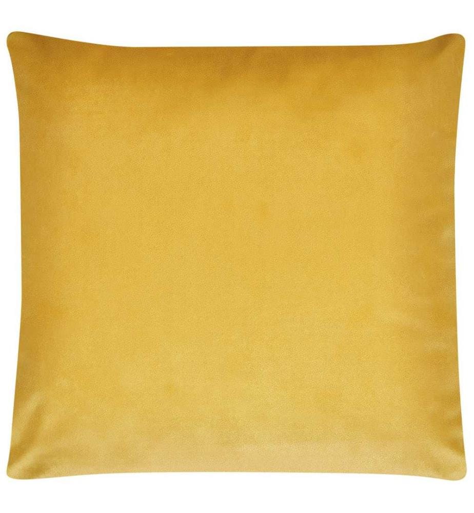 2 Coussins Déco en Velours Jaune Motif Géométrique Doré Déhoussables Idéals pour Salon ou Chambre Moderne et Glamour