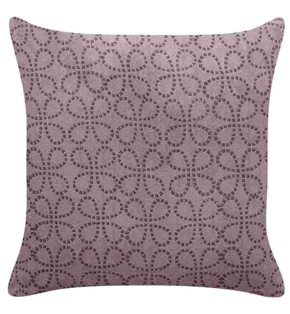 Coussin Décoratif Lilas en Velours 45 x 45 cm à Motif Géométrique Accessoire d'Intérieur Rétro Traditionnel Déco de Maison