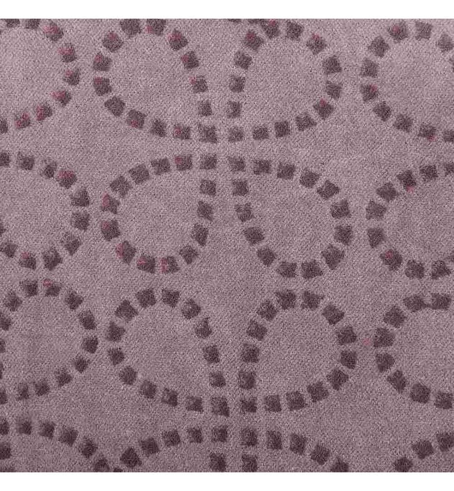 Coussin Décoratif Lilas en Velours 45 x 45 cm à Motif Géométrique Accessoire d'Intérieur Rétro Traditionnel Déco de Maison