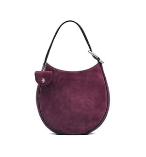 The Large Suede Dual Bag 'Copper' Handtasche - Dunkelviolett