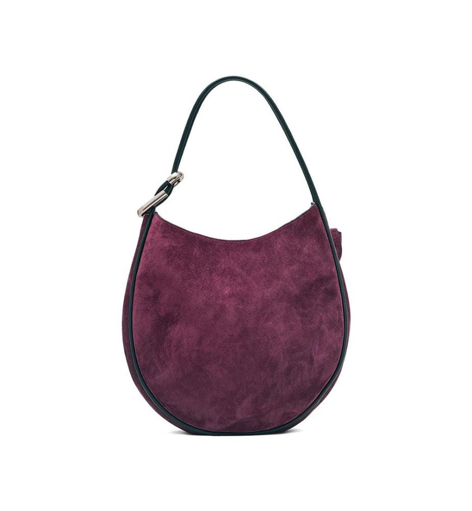 The Large Suede Dual Bag 'Copper' Handtasche - Dunkelviolett