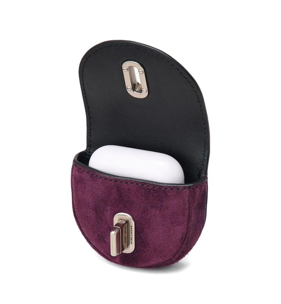The Large Suede Dual Bag 'Copper' Handtasche - Dunkelviolett