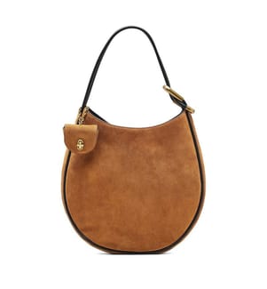 The Large Suede Dual Bag 'Copper' Handtasche - Hellbraun