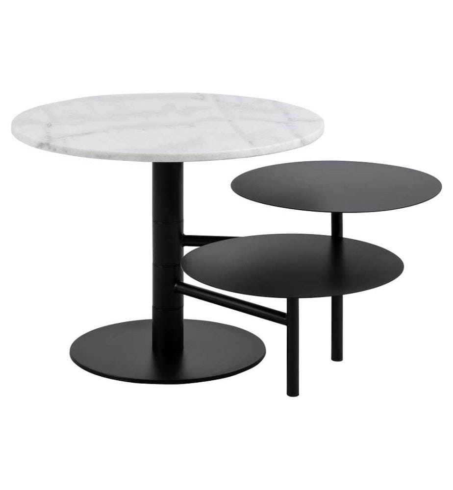 Table Basse ronde, Ø60x47 cm - Blanc