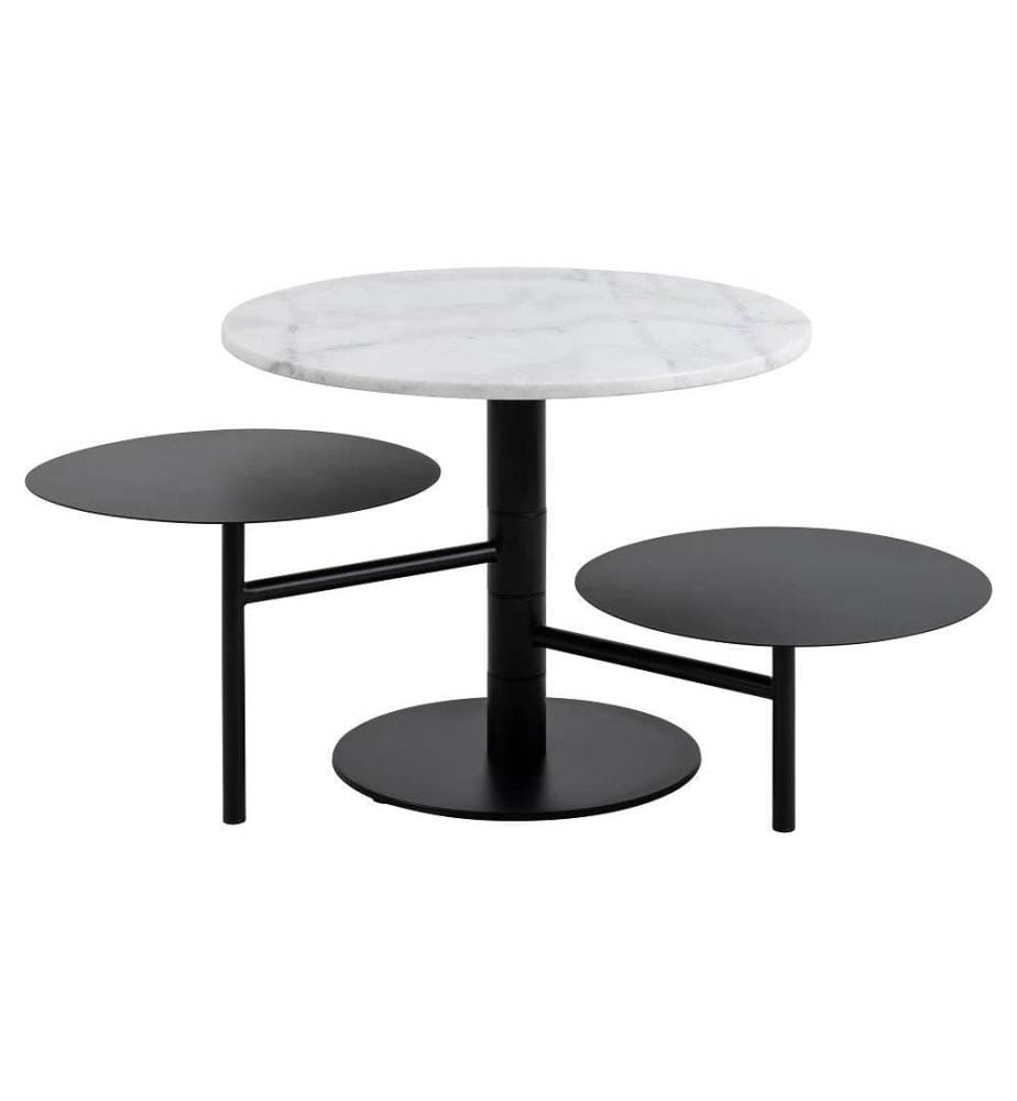 Table Basse ronde, Ø60x47 cm - Blanc