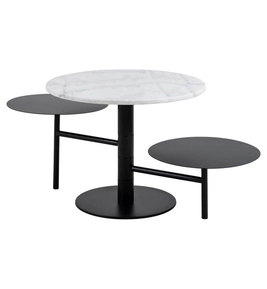 Table Basse ronde, Ø60x47 cm - Blanc
