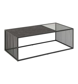 Table Basse Carrée Rectangulaire Strington 40 x 120 x 60 cm - Noir