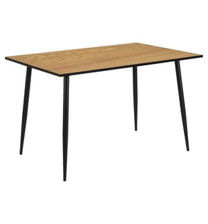 Essgruppe mit Tisch und 4 Stühlen Wilma 75 x 120 x 80 cm - Natur und Grau