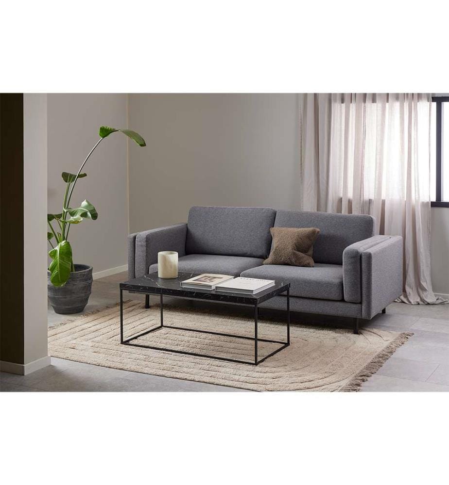 Table Basse rectangulaire Barossa, 110x55x45 cm - Noir