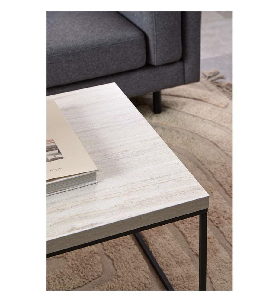 Table basse rectangulaire Barossa, 110x55x45 cm - Beige