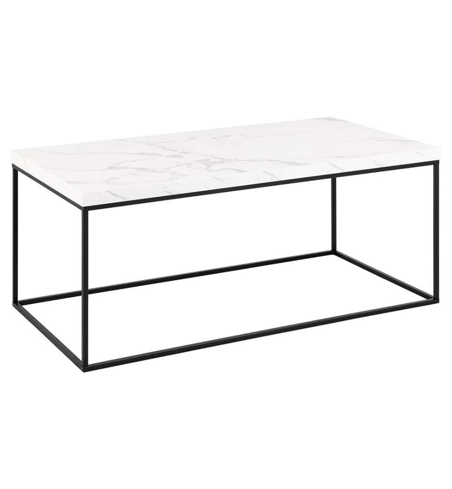 Table Basse rectangulaire Barossa, 110x55x45 cm - Blanc
