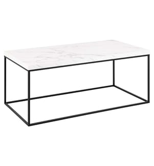 Table Basse rectangulaire Barossa, 110x55x45 cm - Blanc