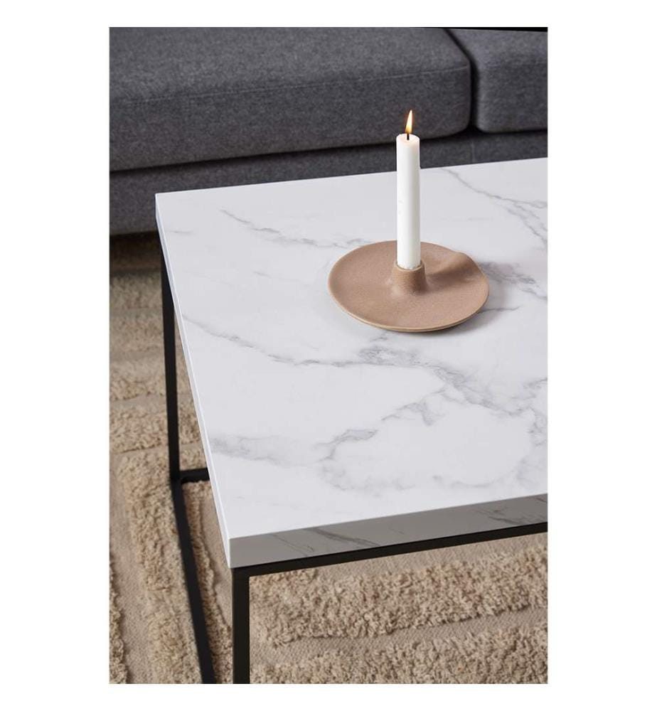 Table Basse rectangulaire Barossa, 110x55x45 cm - Blanc