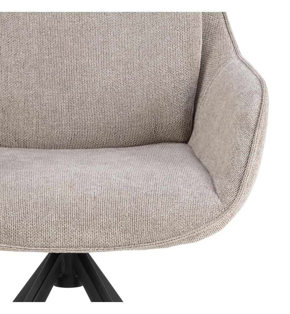 Lot de 2 chaises de salle à manger Carrie avec accoudoir - Marron