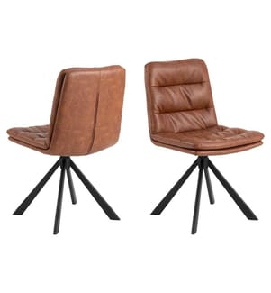 2er-Set Esszimmerstühle Dean 85 x 47,5 x 57 cm - Braun