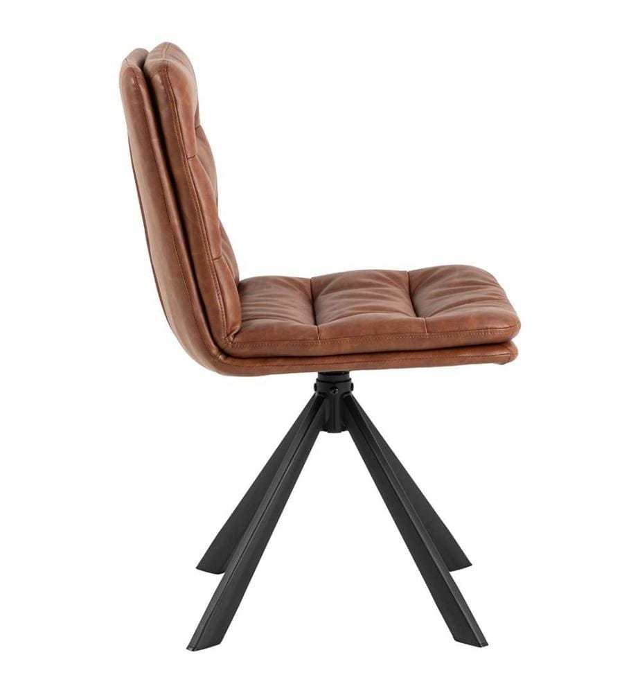 2er-Set Esszimmerstühle Dean 85 x 47,5 x 57 cm - Braun