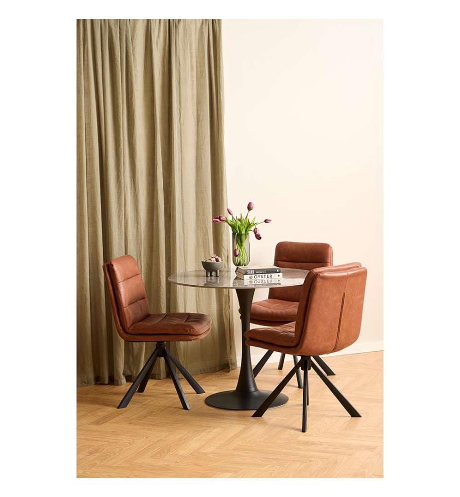2er-Set Esszimmerstühle Dean 85 x 47,5 x 57 cm - Braun