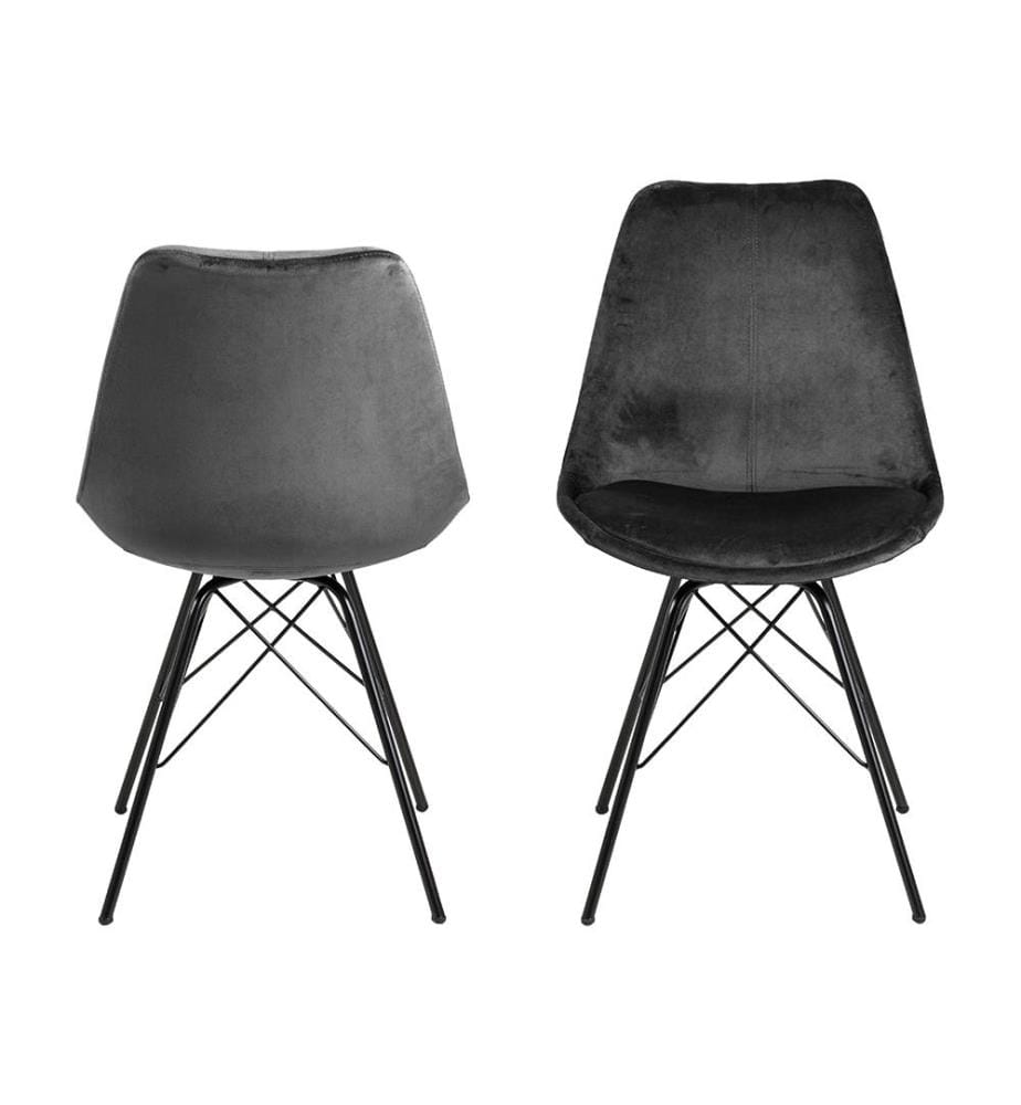Lot de 2 Chaises Eris 85,5 x 48,5 x 54 cm - Gris