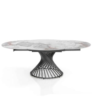 Jorum 2 Ausziehtisch 75 x 120 cm - Schwarz und Weiss