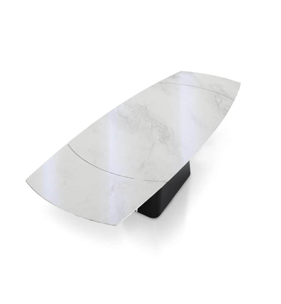 Eran Ausziehtisch 78 x 160 x 90 cm - Schwarz und Weiss