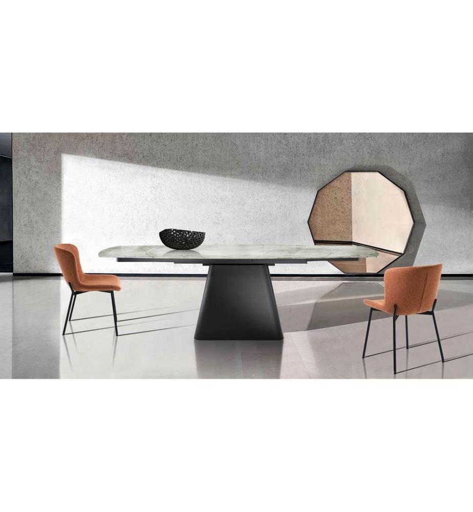 Eran Ausziehtisch 78 x 160 x 90 cm - Schwarz und Weiss