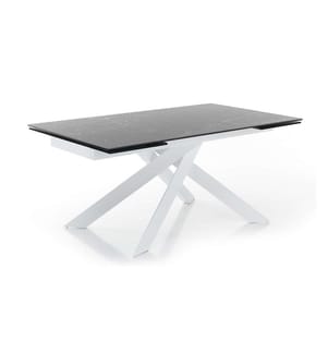 Giuki Ausziehbarer Tisch aus mattem Marmor, 160/200/240 cm - Schwarz