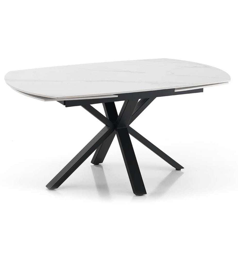 Zoe Ausziehbarer Tisch Marmor, 140/175/210 cm - Weiss
