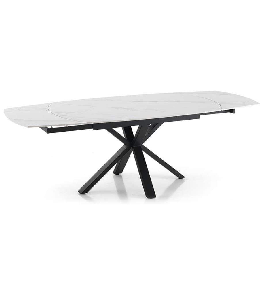 Zoe Ausziehbarer Tisch Marmor, 140/175/210 cm - Weiss