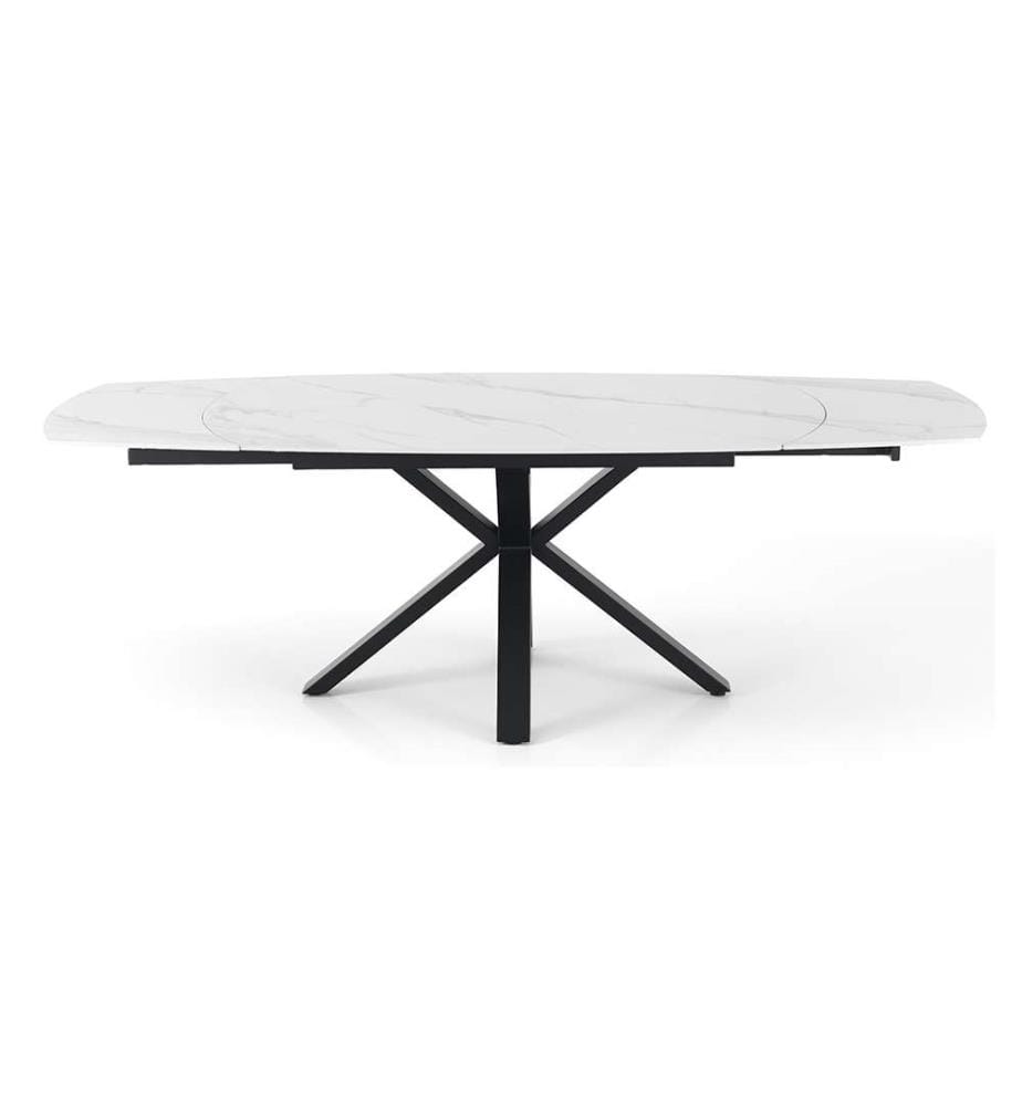 Zoe Ausziehbarer Tisch Marmor, 140/175/210 cm - Weiss